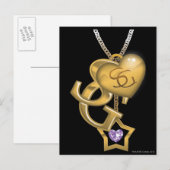 Supergirl Gold Locket Briefkaart (Voorkant / Achterkant)