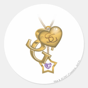 Supergirl Gold Locket Ronde Sticker
