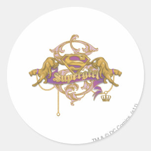 Supergirl Golden Cat 2 Ronde Sticker