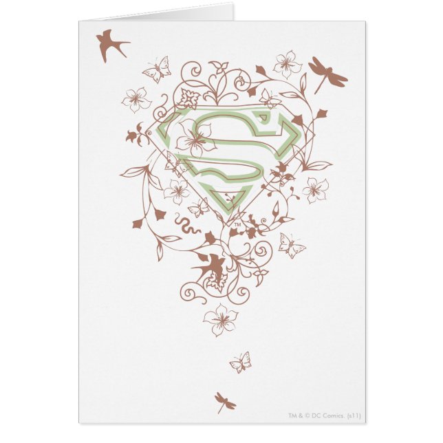 Supergirl Green Floral Logo (Voorkant)
