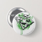 Supergirl Green Spills Ronde Button 5,7 Cm (Voorkant /achterkant)