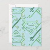 Supergirl Green Vine Logo Pattern Briefkaart (Voorkant / Achterkant)