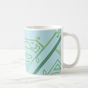 Supergirl Green Vine Logo Pattern Koffiemok