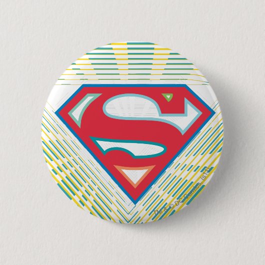Supergirl Groovy Logo Ronde Button 5,7 Cm (Voorkant)