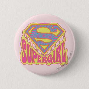 Supergirl Groovy Logo Ronde Button 5,7 Cm