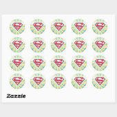 Supergirl Groovy Logo Ronde Sticker (Vel)