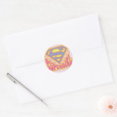 Supergirl Groovy Logo Ronde Sticker (Envelop)