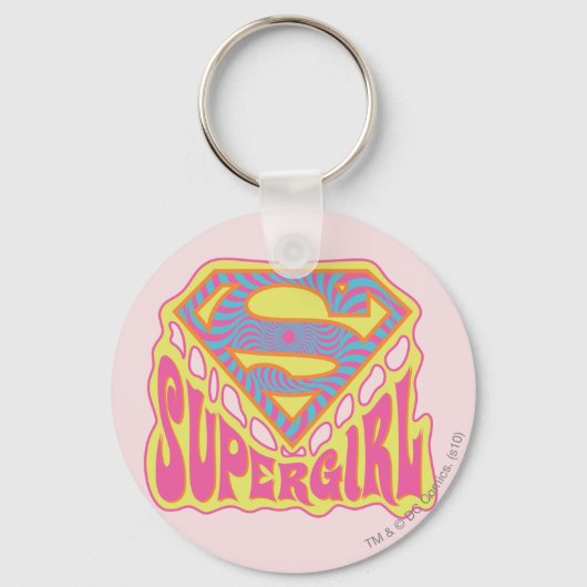 Supergirl Groovy Logo Sleutelhanger (Voorkant)