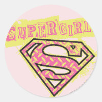 Supergirl Grunge Logo Roze