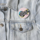 Supergirl Guitar Ronde Button 5,7 Cm (In situ)