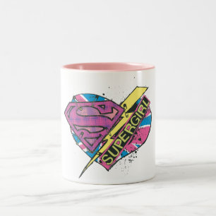 Supergirl Heart en Bolt Tweekleurige Koffiemok
