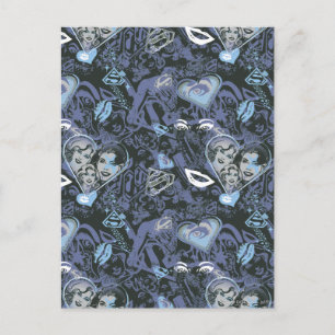 Supergirl Hearts en Lips Patroon Briefkaart