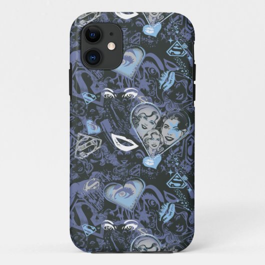 Supergirl Hearts en Lips Patroon Case-Mate iPhone Case (Achterkant)