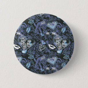 Supergirl Hearts en Lips Patroon Ronde Button 5,7 Cm