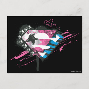 Supergirl Hearts Logo Briefkaart