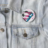 Supergirl Hearts Logo Ronde Button 5,7 Cm (In situ)