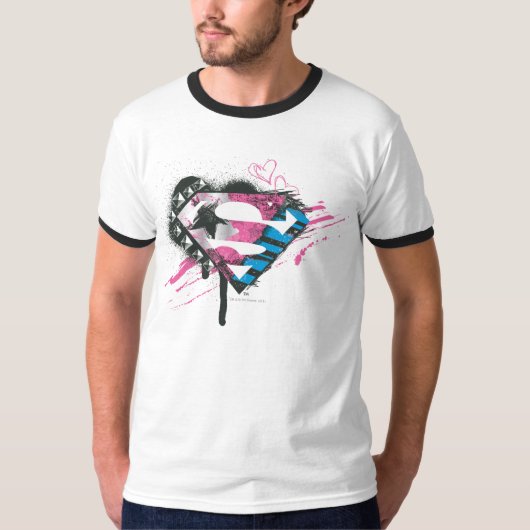 Supergirl Hearts Logo T-shirt (Voorkant)