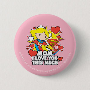 Supergirl I Love You This Much Ronde Button 5,7 Cm