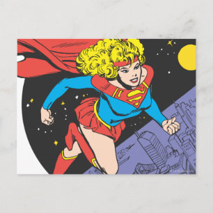 Supergirl in de ruimte briefkaart
