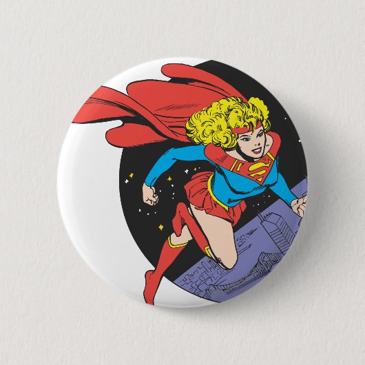 Supergirl in de ruimte ronde button 5,7 cm (Voorkant)