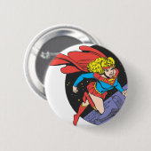 Supergirl in de ruimte ronde button 5,7 cm (Voorkant /achterkant)