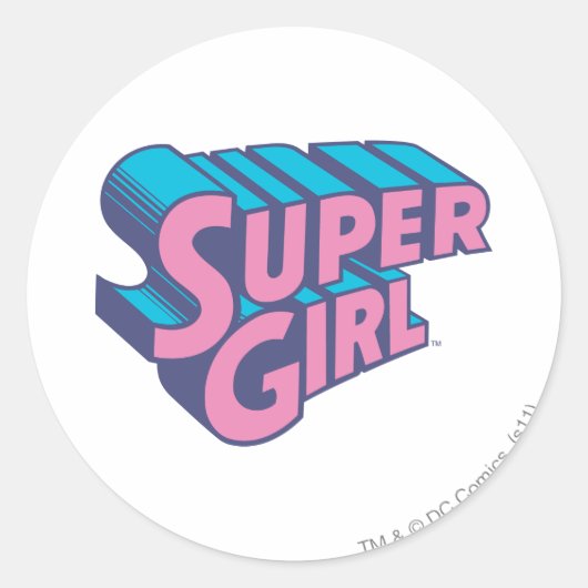 Supergirl J-Pop 10 Ronde Sticker (Voorkant)