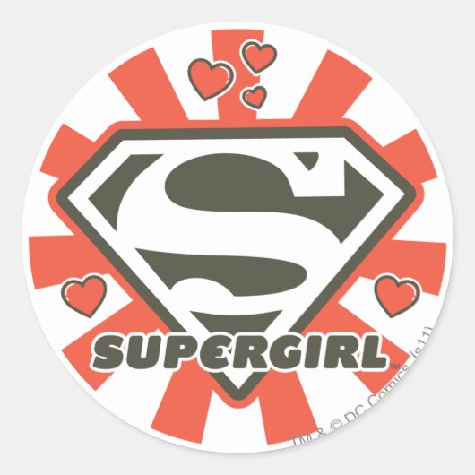 Supergirl J-Pop 7 Ronde Sticker (Voorkant)