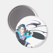 Supergirl Kleur plash Pose 4 Magneet (Voorkant / Achterkant)