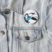 Supergirl Kleur plash Pose 4 Ronde Button 5,7 Cm (In situ)