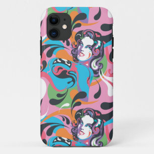 Supergirl kleurenpatroon met schouderriem 2 iPhone 11 hoesje