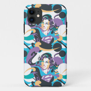 Supergirl kleurenpatroon met schouderriem 5 iPhone 11 hoesje
