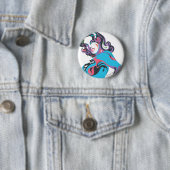 Supergirl kleurstof plash pose 1 ronde button 5,7 cm (In situ)