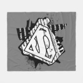 Supergirl krantenpapier S-Shield Fleece Deken (Voorkant (Horizontaal))