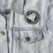 Supergirl krantenpapier S-Shield Ronde Button 5,7 Cm (In situ)