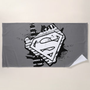 Supergirl krantenpapier S-Shield Strandlaken