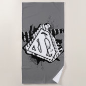 Supergirl krantenpapier S-Shield Strandlaken (Voorkant)