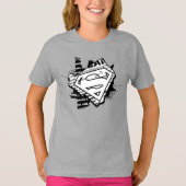 Supergirl krantenpapier S-Shield T-shirt (Voorkant)