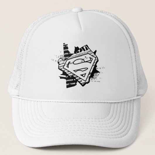 Supergirl krantenpapier S-Shield Trucker Pet (Voorkant)