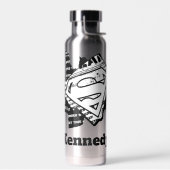 Supergirl krantenpapier S-Shield Waterfles (Links)