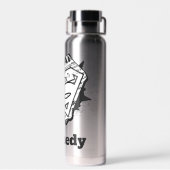 Supergirl krantenpapier S-Shield Waterfles (Achterkant)