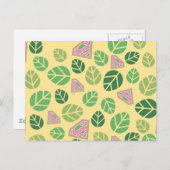 Supergirl Leaf Pattern Briefkaart (Voorkant / Achterkant)