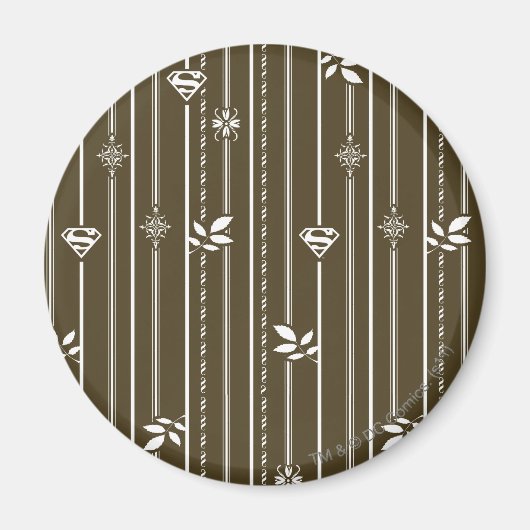 Supergirl Leaf Pattern Brown Magneet (Voorkant)