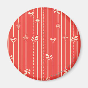 Supergirl Leaf Pattern Red Magneet