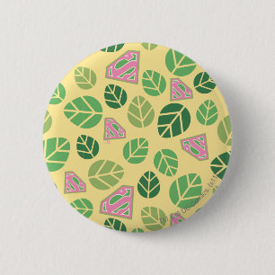 Supergirl Leaf Pattern Ronde Button 5,7 Cm