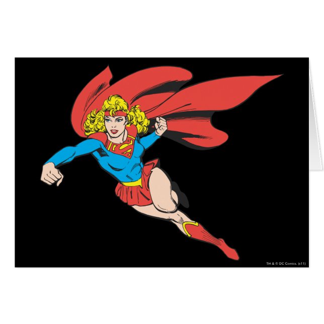 Supergirl Leaps and Punches (Devant horizontal)
