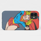 Supergirl Leaps en Punches Case-Mate iPhone Case (Achterkant (horizontaal))