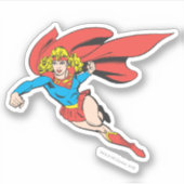 Supergirl Leaps en Punches Sticker (Voorkant)