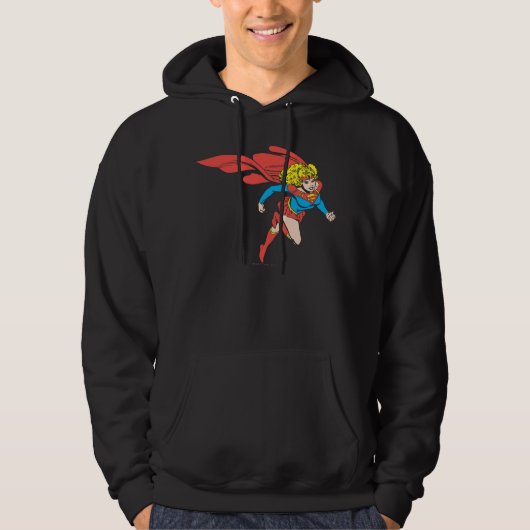 Supergirl leaps Rechts Hoodie (Voorkant)