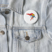 Supergirl leaps Rechts Ronde Button 5,7 Cm (In situ)