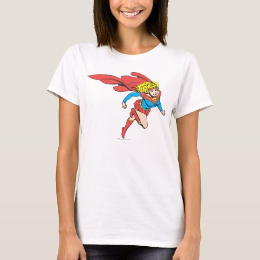Supergirl leaps Rechts T-shirt (Voorkant)